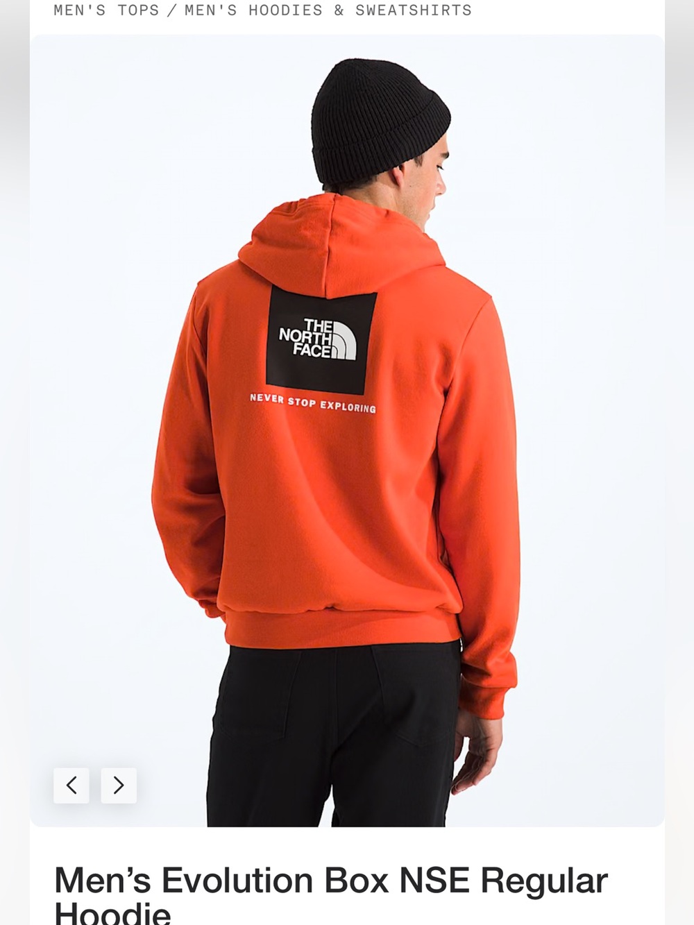 The north face Evolution Box NSE Regular Hoodie size S